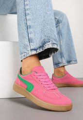 Różowo-Zielone Casualowe Sneakersy Typu Kultowe Tenisówki Ablerri. Czerwone trampki i tenisówki damskie Renee, bez wzorów, klasyczne, bez zapięcia. Za 79.99 zł.
