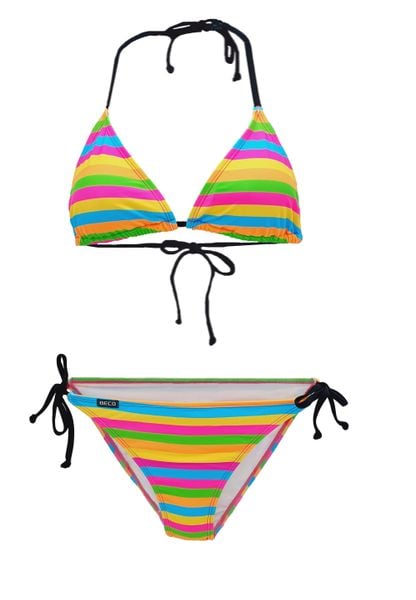 Beco Pop Colour Triangle Bikini | Miseczka B | Wielokolorowy. Brązowe bikini damskie Beco, na lato, s, bez wzorów. Za 238.99 zł.