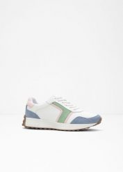 Sneakersy. Białe obuwie sportowe damskie bonprix, bez wzorów. Za 124.99 zł.