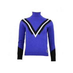 Damski sweter z golfem Peak Mountain Adonie. Niebieskie swetry damskie Peak Mountain, xl, bez wzorów, z nylonu, eleganckie, bez kołnierzyka, bez ramiączek, długie, bez kaptura. Za 235.00 zł.