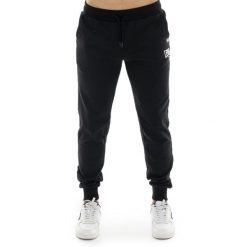 Spodnie dresowe z bawełna z kieszenie na trening. Czarne buty sportowe męskie LEONE 1947 APPAREL, bez wzorów, z bawełny, na fitness i siłownię. W wyprzedaży za 147.35 zł.