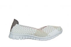 Półbuty Rock Gerta Pearl Silver White 032960, Biały, Materiał - 36. Białe obuwie sportowe damskie Rock Spring, bez wzorów, z materiału. W wyprzedaży za 164.99 zł.