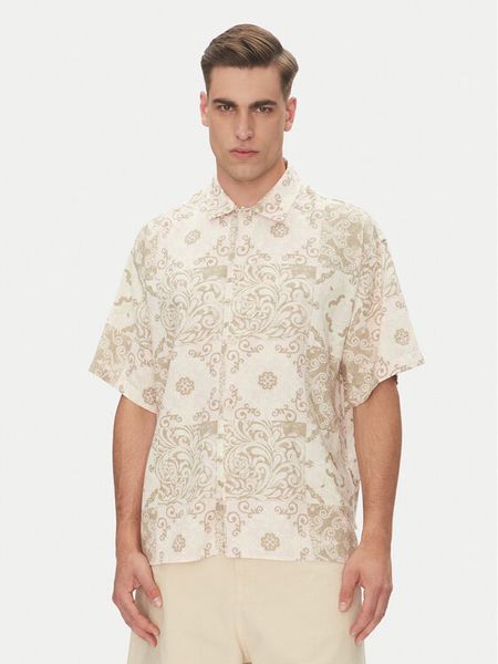 Jack & Jones Koszula Hydra 12277225 Beżowy Relaxed Fit. Brązowe koszule męskie Jack & Jones, l, bez wzorów, z bawełny, bez kołnierzyka, bez ramiączek. Za 179.99 zł.