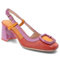 Kolorowe Sandały Hispanitas Eleganckie Obuwie Damskie. Brązowe klapki damskie Hispanitas, bez wzorów, ze skóry, bez obcasa, na obcasie, bez zapięcia. Za 469.00 zł.