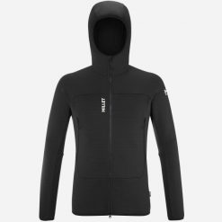 Bluza turystyczna męska Millet Fusion Grid Hoodie active fit POLARTEC Powergrid. Czarne bluzy sportowe męskie Millet, m, bez wzorów, z tkaniny, bez kaptura, trekkingowe. Za 769.00 zł.