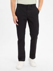 Tommy Hilfiger spodnie chino - Denton Mężczyźni Bawełna czarny, 33-32. Czarne eleganckie spodnie męskie Tommy Hilfiger, m, bez wzorów, z bawełny. Za 499.95 zł.