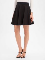 BOSS spódnica z dżerseju - Vetira Kobiety Dżersej czarny, 40. Czarne spódnice damskie Boss, bez wzorów, z dżerseju, w kształcie A. Za 549.95 zł.