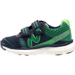 Sneakersy "Sport 553" w kolorze granatowo-zielonym. Czarne trampki i tenisówki chłopięce marki Geox Kids, z gumy. W wyprzedaży za 172.95 zł.