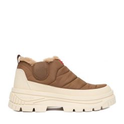 Śniegowce Hunter. Brązowe śniegowce i trapery damskie Hunter. Za 299.99 zł.