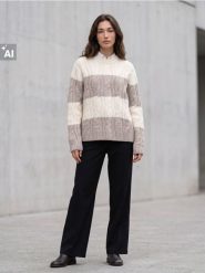 Sweter z domieszką wełny i alpaki - Inny. Swetry damskie Sinsay, l, bez wzorów, z wełny, bez kołnierzyka, bez ramiączek, bez kaptura. Za 59.99 zł.
