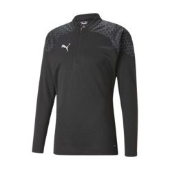 Bluza dresowa 1/4 zip Puma Team Cup. Czarne bluzy męskie Puma, bez wzorów, z dresówki, bez kaptura, do piłki nożnej. W wyprzedaży za 190.00 zł.