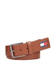 Tommy Jeans Pasek Męski Tjm Flag Leather 4.0 AM0AM12340 Brązowy. Brązowe paski damskie Tommy Jeans, bez wzorów, z jeansu. Za 239.99 zł.