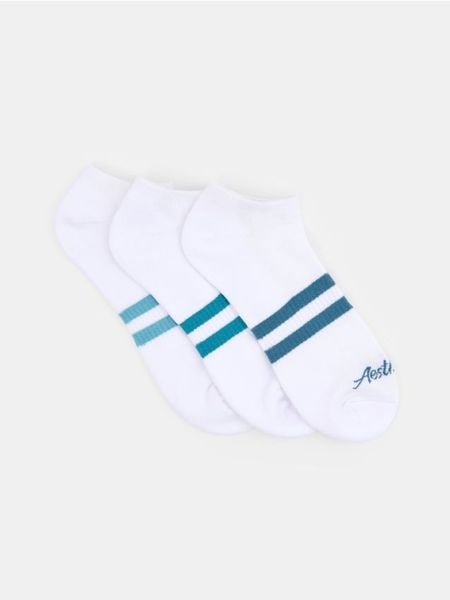 Krótkie skarpetki 3 pack - biały. Białe skarpety męskie Sinsay, bez wzorów. Za 12.99 zł.