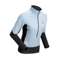 Damska techniczna bluzka treningowa z półzamkiem Daehlie Sportswear. Niebieskie bluzki damskie DAEHLIE, m, bez wzorów, z elastanu, bez kołnierzyka, bez ramiączek. Za 545.00 zł.