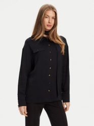 Marciano Guess Koszula 5YGH13 7356A Czarny Regular Fit. Czarne bluzki damskie Marciano Guess, z aplikacjami, z wiskozy, bez kołnierzyka, bez ramiączek. Za 799.99 zł.