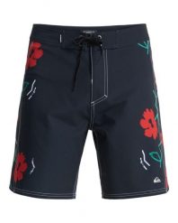 Spodenki boardshort dla Mężczyzn SURFSILK ARCH 18" Czarny. Czarne kąpielówki męskie Quiksilver, m, bez wzorów, z poliesteru, do pływania. Za 299.99 zł.
