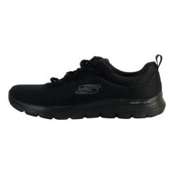 Buty damskie SKECHERS Flex Appeal 4.0 Brilliant View. Czarne obuwie sportowe damskie Skechers, bez wzorów, z tkaniny, na fitness i siłownię. Za 239.99 zł.