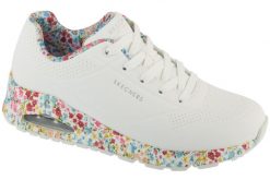 Buty sportowe Sneakersy damskie, Uno - Majestic Garden. Białe obuwie sportowe damskie Skechers, bez wzorów, z materiału, trekkingowe. Za 429.99 zł.
