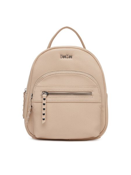 DeeZee Plecak DZE-S-009-07 Beżowy. Brązowe plecaki damskie DeeZee, bez wzorów, ze skóry. Za 129.99 zł.