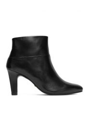 Gino Rossi Botki EO-SARA-121926 Czarny. Czarne botki damskie Gino Rossi, ze skóry, bez obcasa, na słupku, bez zapięcia. Za 429.99 zł.