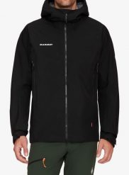 Kurtka z membraną męska Mammut Crater IV HS Hooded Jacket. Czarne kurtki męskie Mammut, na zimę, l, bez wzorów, z gore-texu, bez kaptura. Za 2,024.40 zł.