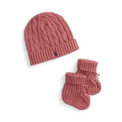 Zestaw Czapka i Skarpety Polo Ralph Lauren. Czerwone czapki i kapelusze damskie Polo Ralph Lauren, bez wzorów. Za 579.99 zł.