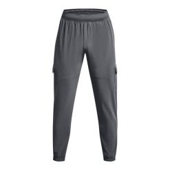Spodnie cargo Under Armour Stretch Woven. Czarne spodnie sportowe męskie Under Armour, l, bez wzorów, na fitness i siłownię. Za 287.85 zł.