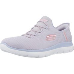 Buty do chodzenia damskie Skechers Summits-diamond Drea. Fioletowe obuwie sportowe damskie Skechers, bez wzorów, z materiału, trekkingowe, Skechers Sport. Za 451.00 zł.