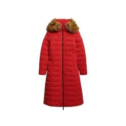 Damska długa kurtka Superdry New Arctic. Czerwone kurtki damskie Superdry., na zimę, xl, bez wzorów, z materiału, trekkingowe. Za 859.15 zł.
