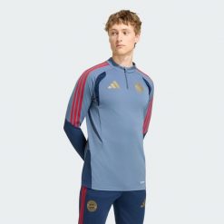 Koszulka treningowa FC Bayern 26/27. Niebieskie koszulki sportowe męskie Adidas, xl, bez wzorów, z dresówki, bez kołnierzyka, bez ramiączek, na fitness i siłownię. Za 329.00 zł.
