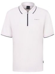 Bugatti Polo 8150-75033C Biały Regular Fit. Białe koszulki polo męskie Bugatti, m, bez wzorów, z syntetyku, bez ramiączek. Za 279.99 zł.