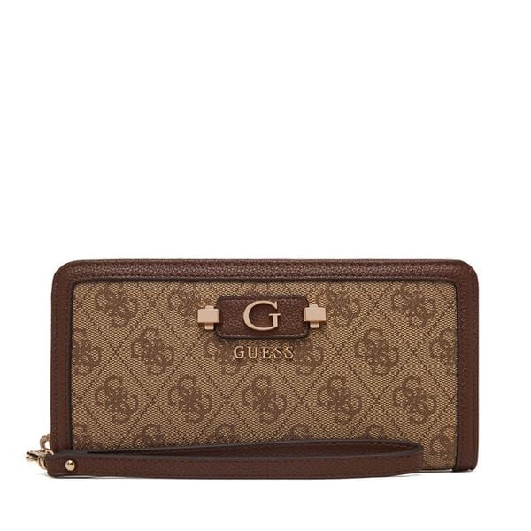 Portfel Guess. Brązowe portfele damskie Guess, z aplikacjami. Za 264.99 zł.