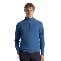 Bluza Polarowa Męska Keynote Anti Pilling 1/4. Niebieskie bluzy męskie Trespass, na zimę, l, bez wzorów, z dzianiny, bez kaptura. Za 85.99 zł.