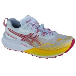 Buty Asics Fujispeed 2 W 1012B515-401 niebieskie. Niebieskie obuwie sportowe damskie bez wzorów, z gumy, do biegania. Za 968.56 zł.