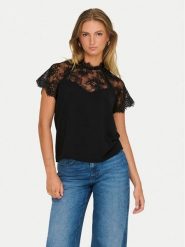 JDY Bluzka Lion 15335458 Czarny Regular Fit. Czarne bluzki damskie JDY, xs, bez wzorów, z syntetyku, bez kołnierzyka, bez ramiączek. Za 49.99 zł.