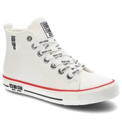 Trampki damskie Big Star, elastyczna skarpetowa cholewka wsuwana konstrukcja masywna platformowa podeszwa, KK274597,. Białe trampki i tenisówki damskie Big Star, bez wzorów, z futra, retro, bez zapięcia. Za 109.00 zł.