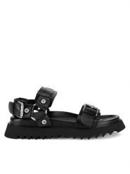 G-Star Raw Sandały DEBRA-25SS497. Czarny. Czarne sandały damskie G-Star Raw, bez wzorów, ze skóry, bez obcasa, na płaskiej podeszwie, bez zapięcia. Za 379.99 zł.