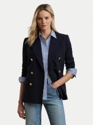 LAUREN RALPH LAUREN Marynarka 200911071001 Granatowy Straight Fit. Niebieskie żakiety damskie Lauren Ralph Lauren, bez wzorów, z wełny. Za 2,199.00 zł.