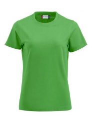 Clique Premium-T Women damska koszulka z bawełny, okrągły dekolt – apple green. Zielone t-shirty damskie CLIQUE, s, bez wzorów, z bawełny, bez kołnierzyka. Za 112.86 zł.