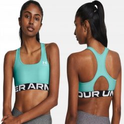 Biustonosz Treningowy Sportowy Under Armour. Zielone obuwie sportowe damskie Under Armour, bez wzorów, na fitness i siłownię. W wyprzedaży za 103.00 zł.