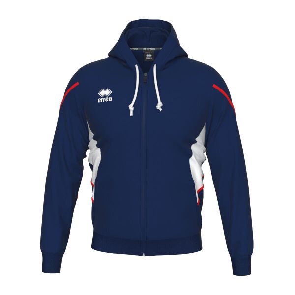 Bluza z kapturem dla dzieci Errea Clancy. Białe bluzy dla chłopców ERREA, bez wzorów, prążkowane, bez ramiączek, z kapturem. Za 306.99 zł.