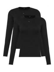 Tommy Hilfiger Komplet bluzek Essential DW0DW17716 Czarny Slim Fit. Czarne koszule damskie Tommy Hilfiger, m, bez wzorów, z bawełny, bez kołnierzyka, bez ramiączek. Za 309.99 zł.
