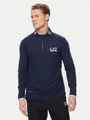 EA7 Emporio Armani Longsleeve 3DPT03 PJMLZ 1554 Granatowy Regular Fit. Niebieskie bluzki z długim rękawem męskie EA7 Emporio Armani, m, bez wzorów, z syntetyku, bez kołnierzyka. Za 239.99 zł.