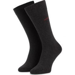 Zestaw 2 par wysokich skarpet unisex HUGO - 2P RS Uni CC 50401984 012. Szare skarpety damskie Hugo, bez wzorów, z bawełny. Za 55.00 zł.