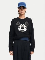 Desigual Bluza Mickey Yeah! 24WWSK10 Czarny Regular Fit. Czarne bluzy damskie Desigual, xl, bez wzorów, z bawełny, bez kaptura. Za 379.99 zł.
