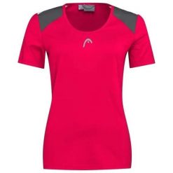 T-Shirt damski CLUB 22 Tech. Czerwone t-shirty damskie Head, s, bez wzorów, z elastanu, eleganckie, bez kołnierzyka. Za 231.00 zł.