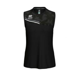 Errea Eloy Ad Koszulka Bez Rękawów Damskie. Czarne koszulki sportowe damskie ERREA, l, bez wzorów, z materiału, bez kołnierzyka, bez ramiączek, na fitness i siłownię. Za 186.00 zł.
