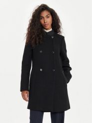 Morgan Płaszcz wełniany 242-GSUZI Czarny Slim Fit. Czarne płaszcze damskie Morgan, na zimę, bez wzorów, z syntetyku, bez kaptura. Za 969.99 zł.