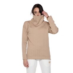 Bluza na co dzień na siłownię. Brązowe bluzy damskie LEONE 1947 APPAREL, bez wzorów, z elastanu, bez kaptura, na fitness i siłownię. W wyprzedaży za 164.19 zł.