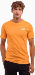 Koszulka sportowa męska Puma ESS Small Logo Tee. Brązowe koszulki sportowe męskie Puma, l, bez wzorów, z bawełny, bez kołnierzyka, bez ramiączek, do piłki nożnej. Za 75.00 zł.